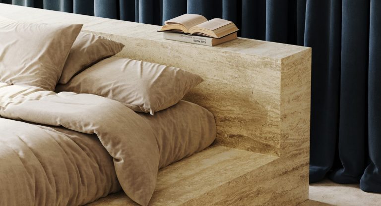 Travertine Ivory Vein Cut — травертин — фотография камня