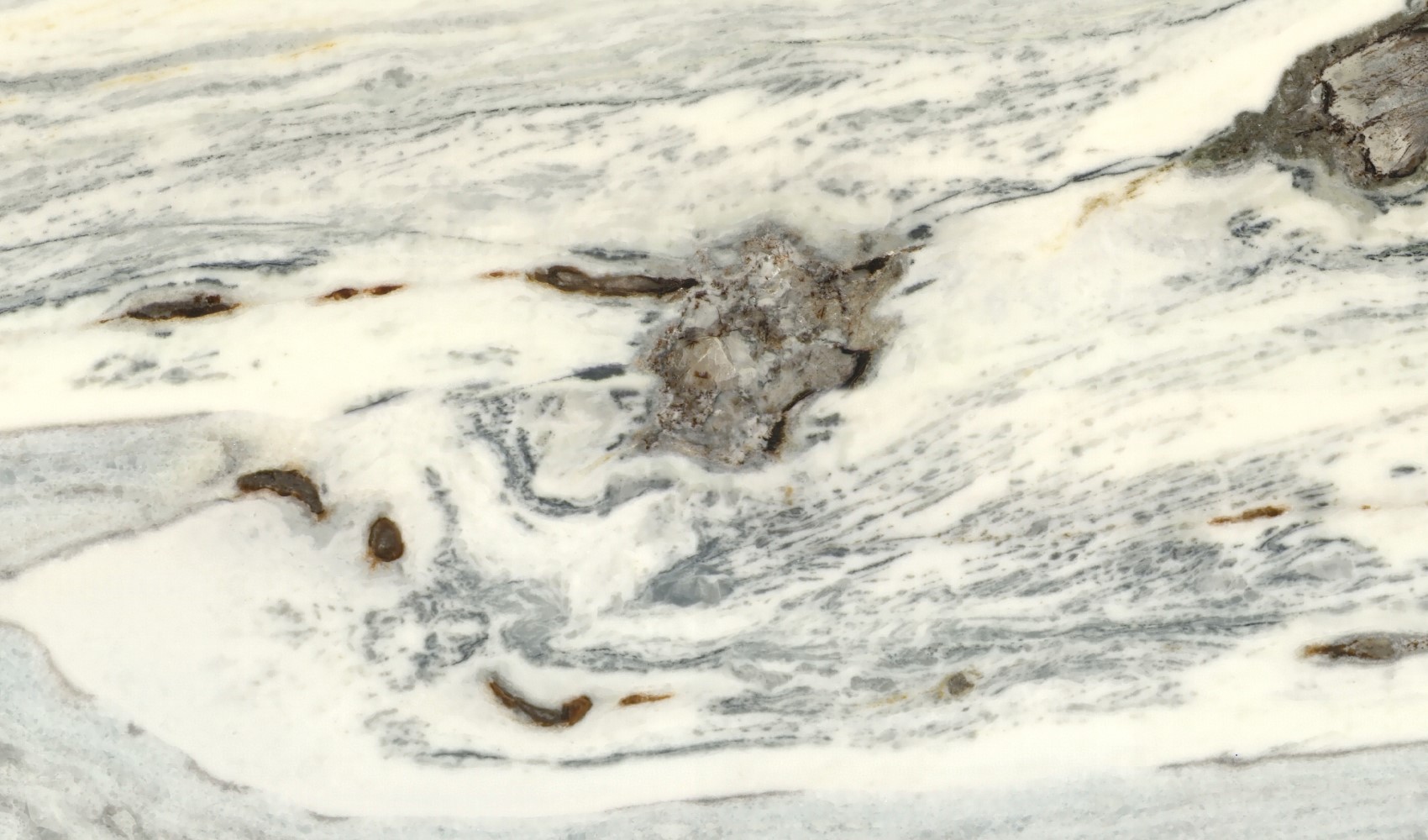 Calacatta Wave White — мрамор — фрагмент