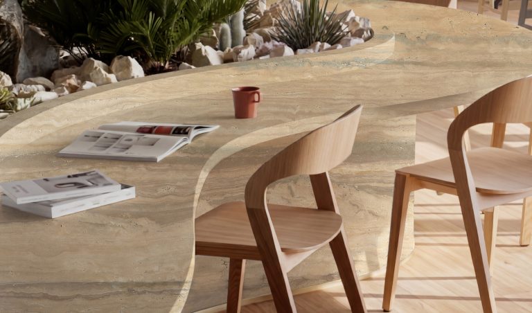 Travertine Green Vein — травертин — фотография камня