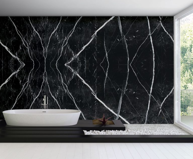 Black Marquina — мрамор — фотография камня