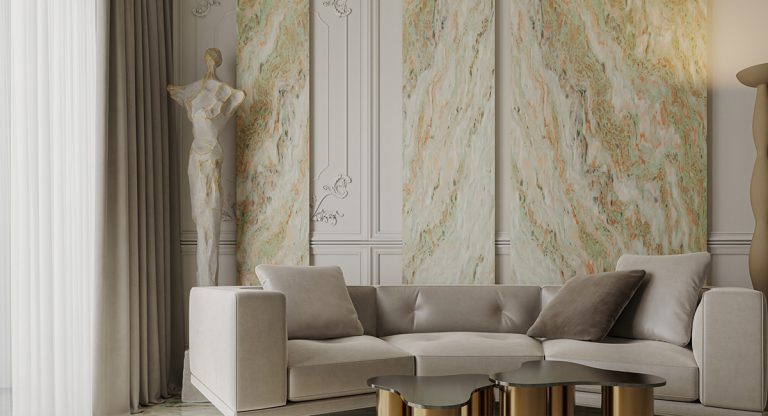 Green Pink Onyx — мрамор — фотография камня