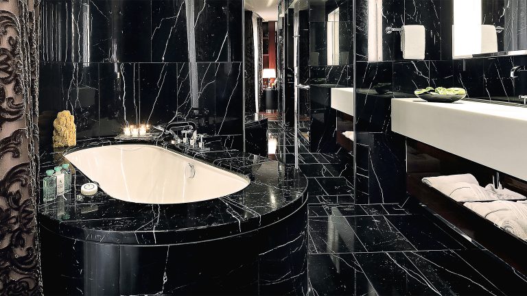 Negro Marquina — мрамор — фотография камня