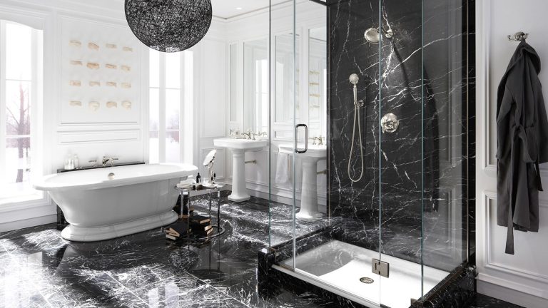 Negro Marquina — мрамор — фотография камня