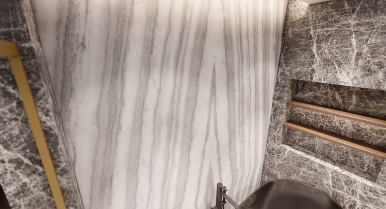 Bianco Striato — мрамор — фотография камня