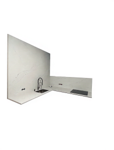 столешница с большим фартуком пано из агломерата